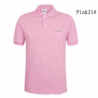 Buy pink Men Lapel Polo T-shirts