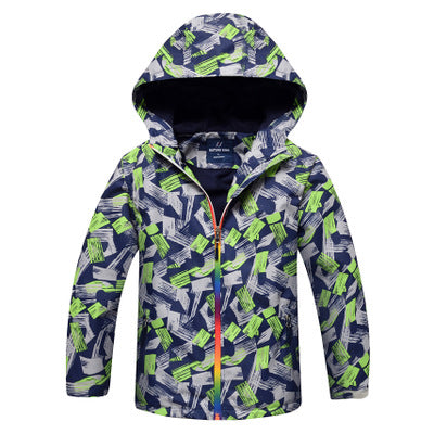 Boys' Outdoor Sports Windbreaker Waterproof Jacket