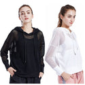 Women Gauze Fitness Hoodie