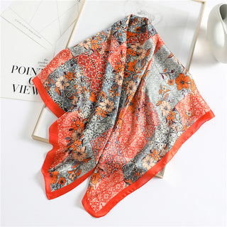 Buy style-38 Women Multi-Patterned Printed Silk Scarf