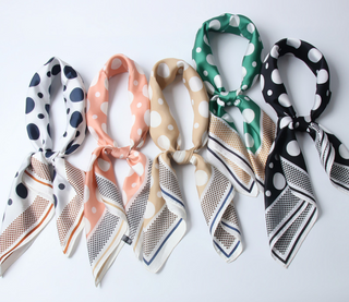 Women Square Neck Dot-Print Scarves