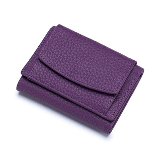 Buy purple Women Leather and Cowhide Mini Wallet