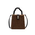 Rattan Bead Portable Straw Hand and Crossbody Bag