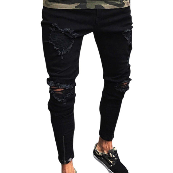 Men Long Broken Pants