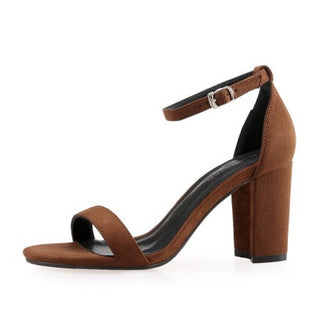 Buy brown Women One Word Buckled High Heels