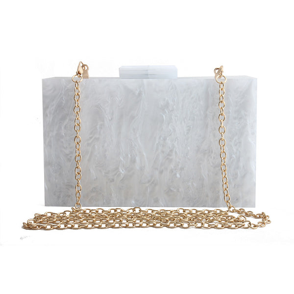 Marble Pattern Acrylic Luxury Crossbody Purse