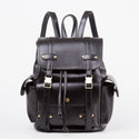 Vintage Leather Clipped Backpack