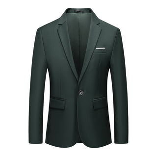 Buy dark-green Men One-button Slimming Blazer