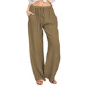 Elastic Waist Loose Jogger Pants With Pockets