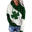 Women Lucky Grass Print Sweatshirts Hoodie