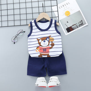 Two-Piece Sleeveless Shorts for Boys and Girls