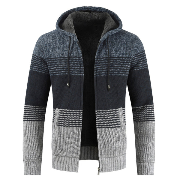 Men Hooded Zipper Sweater