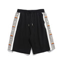 Men Side-breasted Embroidery Shorts