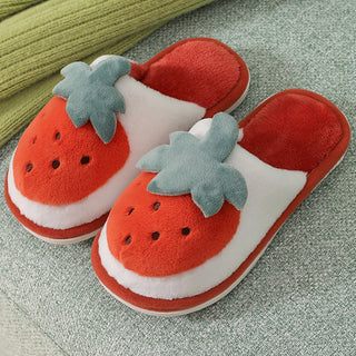 Buy orange Fruit Patterned Slip-on Plush Comfort Shoes