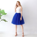 Puff Pleated Mesh A-Line Skirt