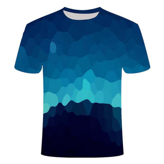 Buy xtl-251 Men Creative 3D Line Printing T-Shirt