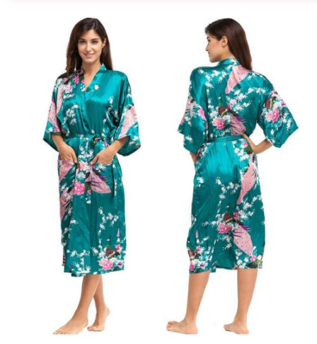 Women Satin Silk Robe