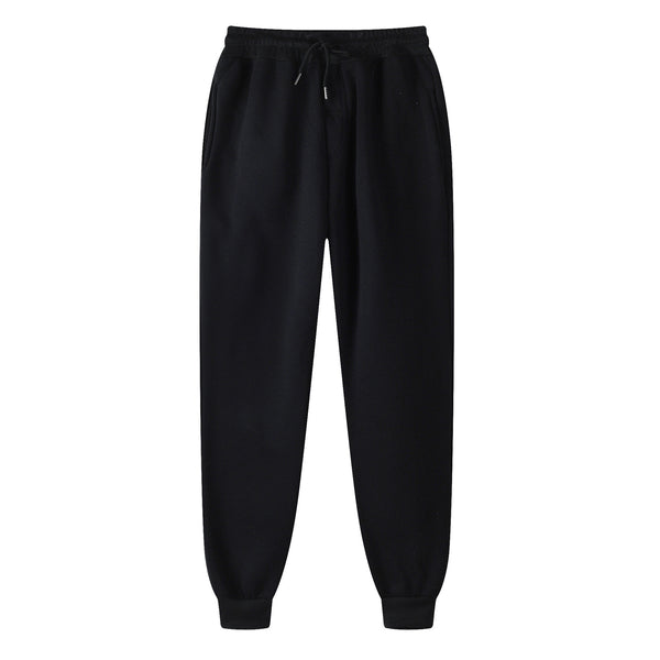 Unisex Cotton Solid Color Mid Waist Sweat Pants