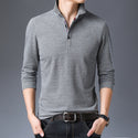 Men Mid Sleeve Solid Colored Polo Shirt