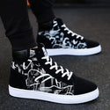 Men High Top Swirl Patterned Sneakers