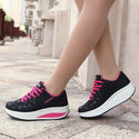 Women's Platform Lace-up Casual Sneakers