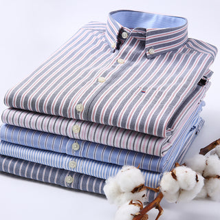 Men Casual Cotton Long-sleeved Shirt