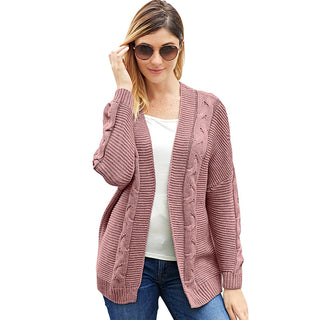 Buy pink Bat Sleeve Knit Acrylic Cardigan