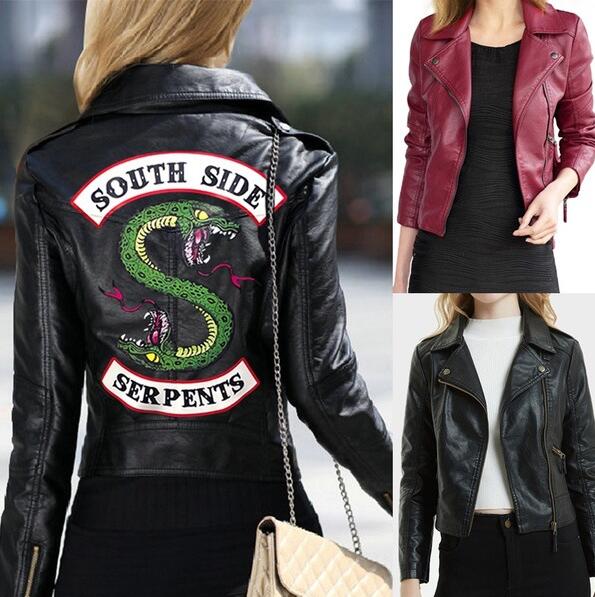 Women Viper Snake Leather Jacket