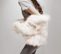 Women Stand Collar Fur Slim Jacket