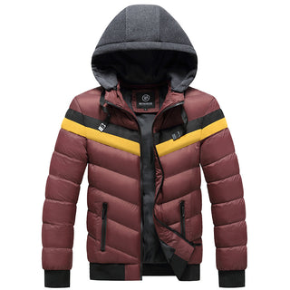 Buy red Men Winter Casual Hooded Jacket