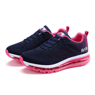 Buy dark-blue-rose-red Unisex Fly Woven Upper Casual Shoes