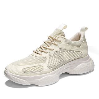 Buy beige Solid Color Patterned Running Sneakers