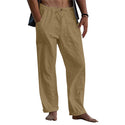 Men's Linen Casual Drawstring Loose Pants