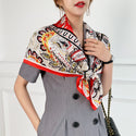 Women Multi-Patterned Printed Silk Scarf