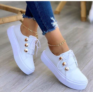 Buy white Women Lace-up Flats Sneakers