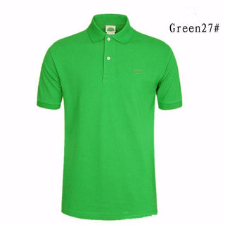 Buy green Men Lapel Polo T-shirts