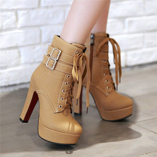 Buy yellow Women Ultra-Heeled Chunky Boots