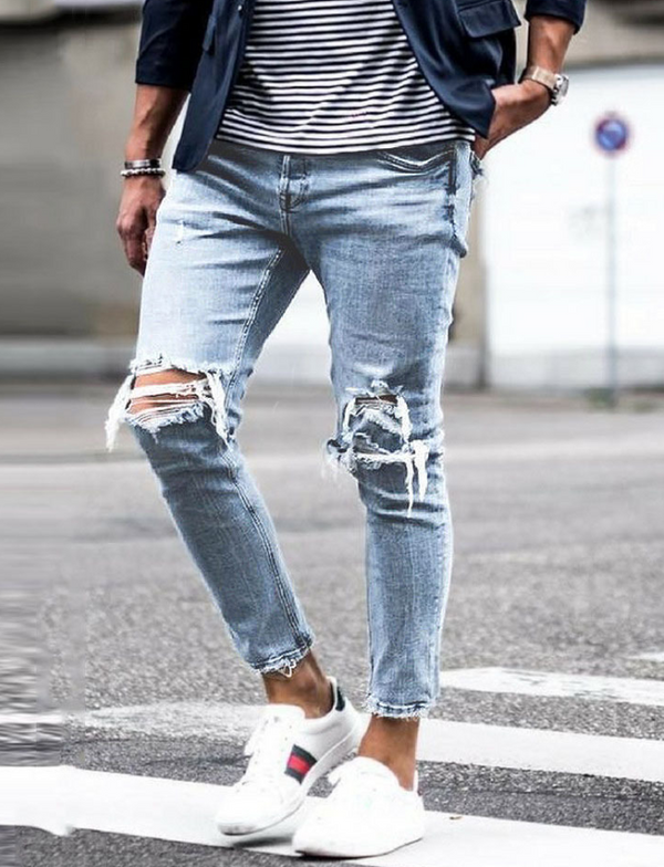 Men Ripped Skinny Jeans