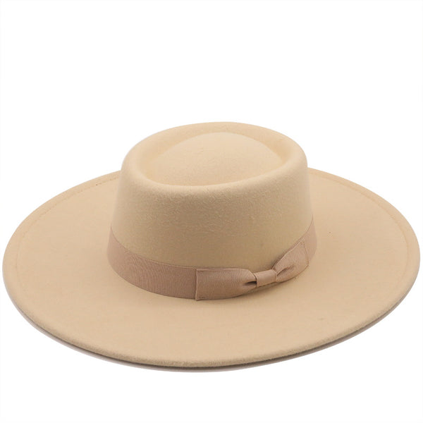 Concave Solid-Coloured Felt Hat