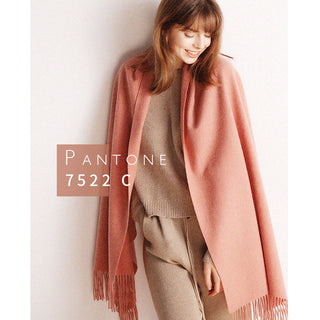 Buy light-pink Women Thick Solid-Colored Woolen Scarf