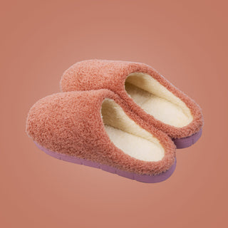 Buy pink Solid Colored Wool Plush Slip-on Comfort Shoes