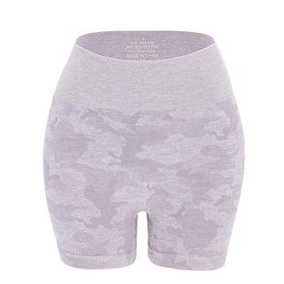 Buy purple High Stretch Seamless Camouflage Shorts