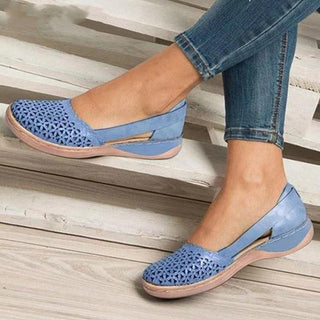 Buy blue Women Baotou Hollow Sandals