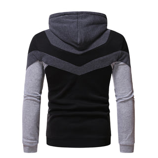 Buy dark-grey Men Solid Color Pullover Hoodie