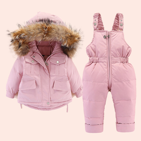 Two-Piece Winter Jacket and Snow Pants Set