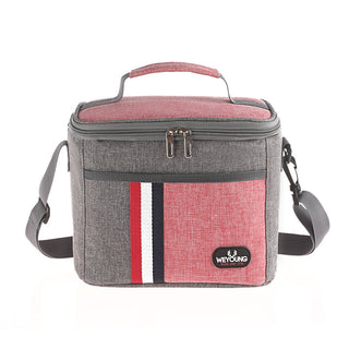 Buy orange-pink1 Insulated Striped Lunch Bag