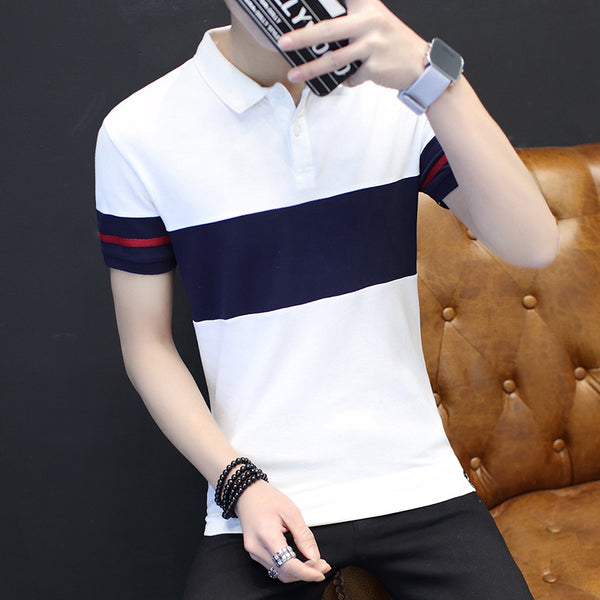 Men Short Sleeve Collar Polo Shirt