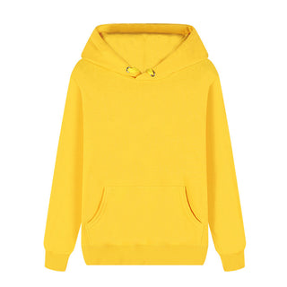 Buy yellow Unisex Plain Solid Colored Cotton Hoodie