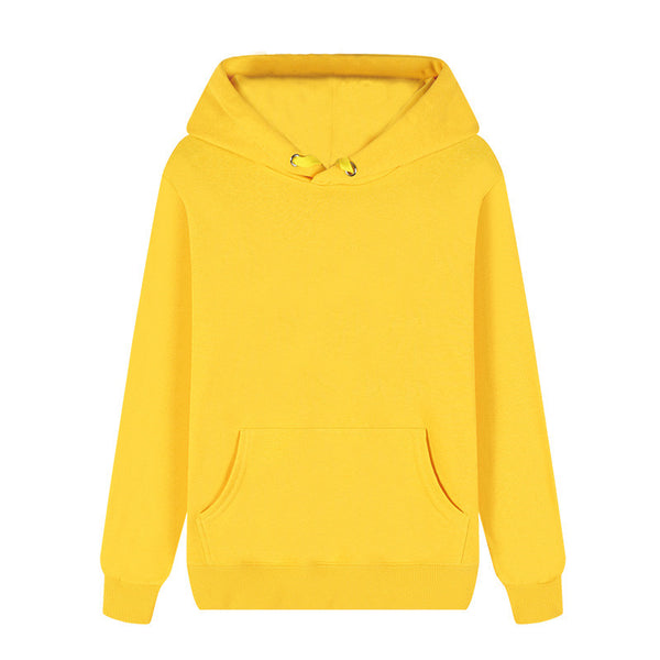 Unisex Plain Solid Colored Cotton Hoodie