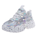 Paint Splattered Platform Heightened Sneakers